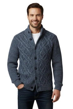 Sweter męski Hopenlife Eustache melanż niebieski