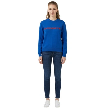 Bluza dzianinowa damska Lacoste AF2229 niebieski sweter r. XS