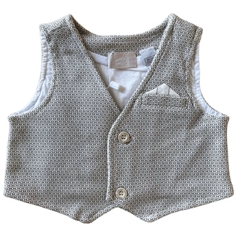Kamizelka chłopięca Chicco beżowa z delikatnym wzorekiem