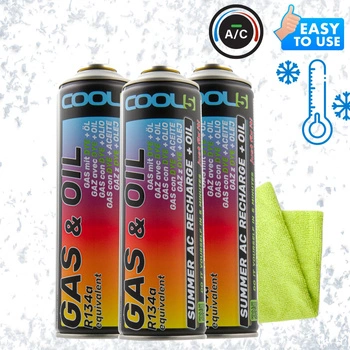 Zestaw czynnik do klimatyzacji 3x 2 w 1 do klimatyzacji Cool5 zamiennik R134a + Mikrofibra