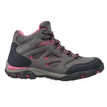 Buty dziecięce Regatta Holcombe Iep Mid trekkingowe wodoodporne szare