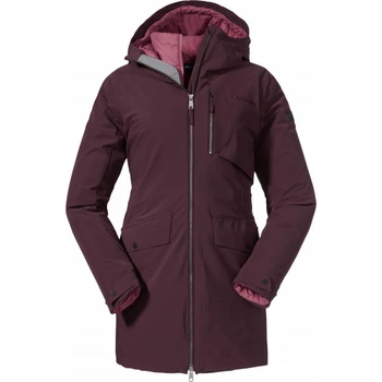 Płaszcz damski Schoffel 3in1 Parka Moskau burgundowy zimowy