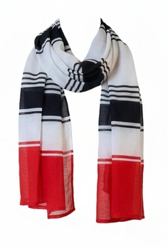 Szal damski s.Oliver chusta długa wzorzysta w paski lekka