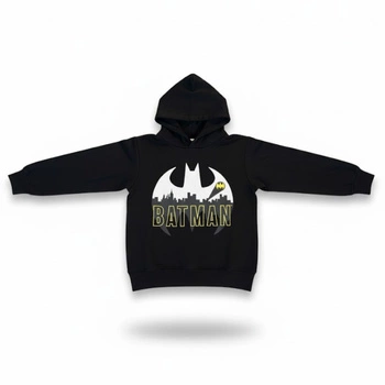 Bluza młodzieżowa Eleven Paris Batman czarna z kapturem dresowa