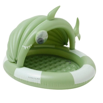 Basen dla dzieci z daszkiem Sunnylife Kiddy dmuchany zielony