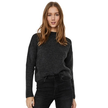 Sweter damski Vero Moda Molina szary z półgolfem r. L