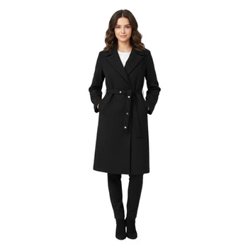 Płaszcz damski Sarah Pacini klasyczny czarny prosty