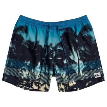 Spodenki chłopięce Quiksilver boardshorty kąpielowe niebieskie z nadrukiem