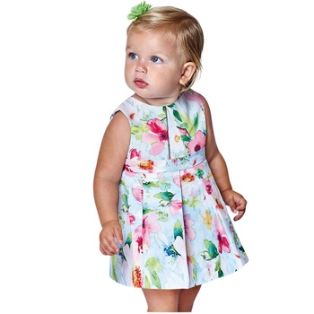 Sukienka dziewczęca Mayoral elegancka kolorowa w kwiaty r. 92