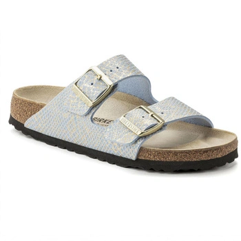 Klapki damskie Birkenstock Arizona BS regular birko-flor niebieskie r. 36
