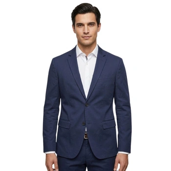 Marynarka męska Calvin Klein bawełniana granatowa