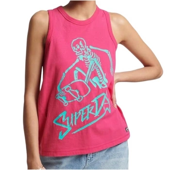 Koszulka damska Superdry Vintage Cali Vest bez rękawów różowa