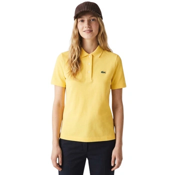 Koszulka damska Lacoste Regular Fit Polo bawełniana żółta r. XXS