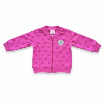 Bluza dziewczęca Chicco bawełniana różowa w serduszka r. 56