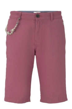 Spodenki męskie Tom Tailor Bermudy szorty lniane różowe