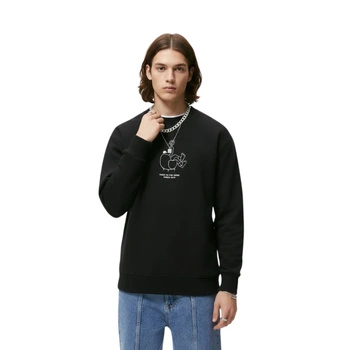Bluza męska Zara bawełnana czarna z grafiką r. M