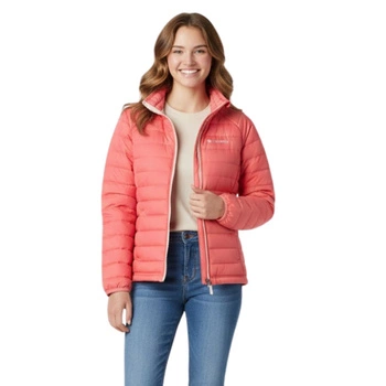 Kurtka dziewczęca Columbia Powder Lite pikowana różowa