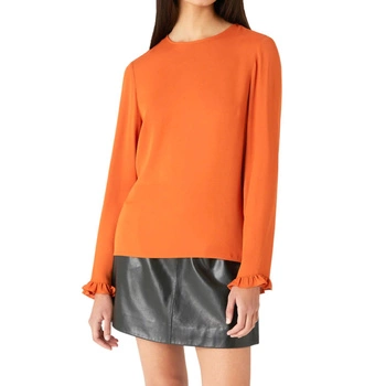 Bluzka damska Trussardi Hawaiian Sunset pomarańczowa luźna elegancka