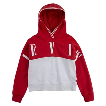 Bluza młodzieżowa Levi's Tomato czerwona z kapturem dresowa