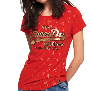 Koszulka damska Superdry Vintage Logo Cny Floral t-shirt bawełna