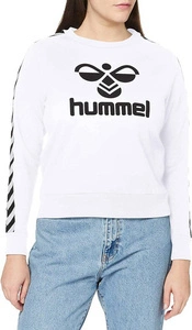 Bluza damska Hummel Classic Taped sportowa biała z logo r. M