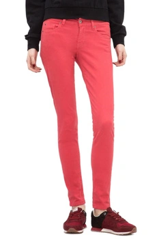 Spodnie damskie Pepe Jeans Velt Red dopasowane pomarańczowe r. W27 L30