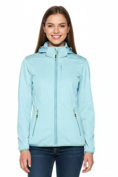 Kurtka damska CMP softshell z kapturem niebieska