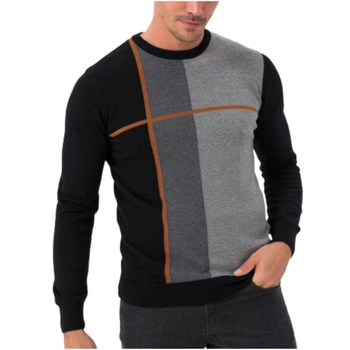 Sweter męski Felix Hardy klasyczny czarno-szary