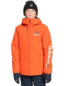 Kurtka chłopięca Quiksilver In The Hood narciarska pomarańczowa