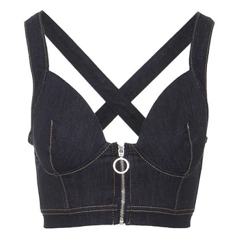 Bluzka damska Pepe Jeans Dua Lipa Erika jeansowy top r. L