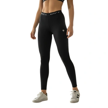 Legginsy damskie Morotai Premi Soft sportowe czarne bawełniane