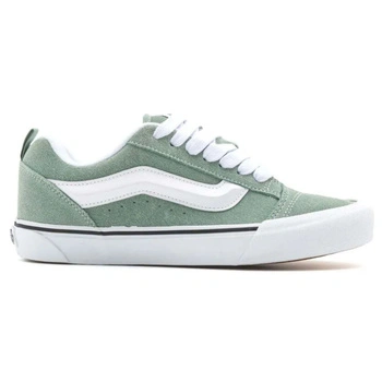 Buty damskie Vans Knu Skool zielone trampki skórzane
