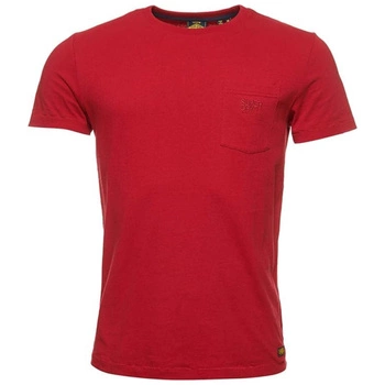 Koszulka męska Superdry Denim Goods Co Pkt t-shirt czerwony z kieszonką
