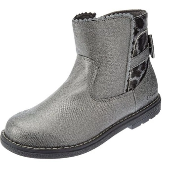 Buty dziecięce Chicco botki zasuwane srebrne