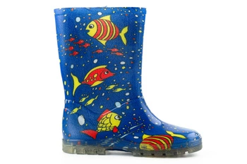 Kalosze dziecięce Beck Fish z nadrukiem w ryby na deszcz