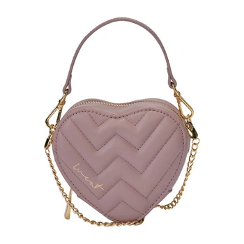 Torebka damska Weat Mini Heart serce mała różowa skórzana