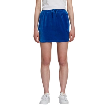 Spódnica damska Adidas x Jeremy Scott welurowa niebieska