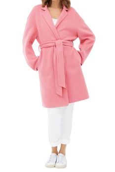 Płaszcz damski JUVIA wełniany różowy