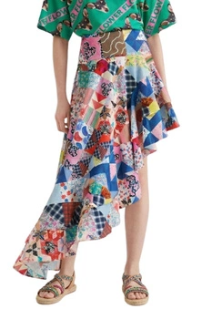 Spódnica damska Desigual Charlotte asymetryczna z falbankami