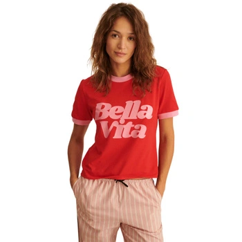 Koszulka damska She Is Sunday Bella Vita czerwona