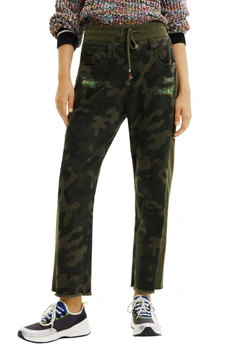Spodnie damskie Desigual Camo joggery moro r. XS
