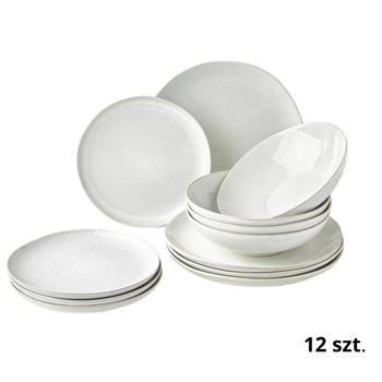 Zastawa stołowa Westwing Gamma talerze zestaw dla czterech osób 12 el.