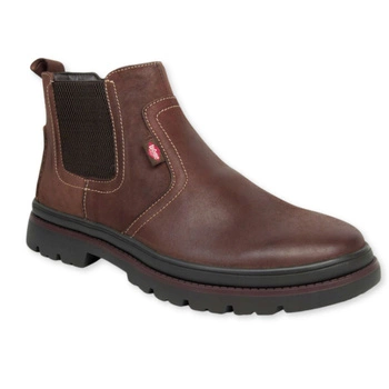 Buty męskie Lee Cooper sztyblety brązowe skóra