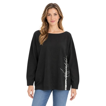 Sweter damski Sarah Pacini oversize czarny r. one size