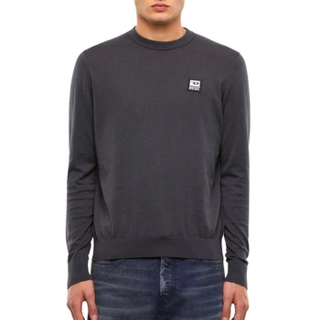 Sweter męski Diesel klasyczny bawełniany szary
