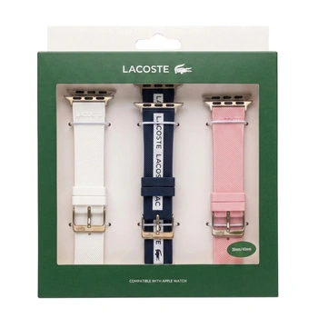 Pasek silikonowy Lacoste do zegarka Apple Watch 38/40 mm zestaw 3 szt.