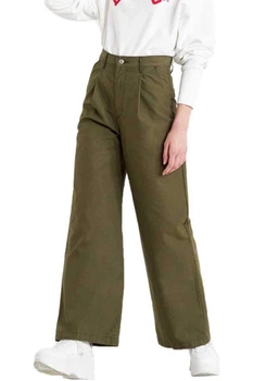 Spodnie damskie Levi's khaki palazzo szerokie khaki