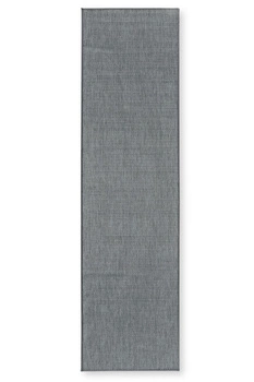 Dywan Westwing Whitby 80 x 300 cm dwustronny szaro biały