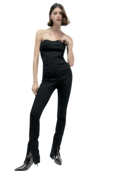 Kombinezon damski Zara jeansowy czarny r. XS