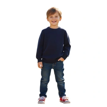 Sweter chłopięcy Zara granatowy klasyczny bawełniany r. 116